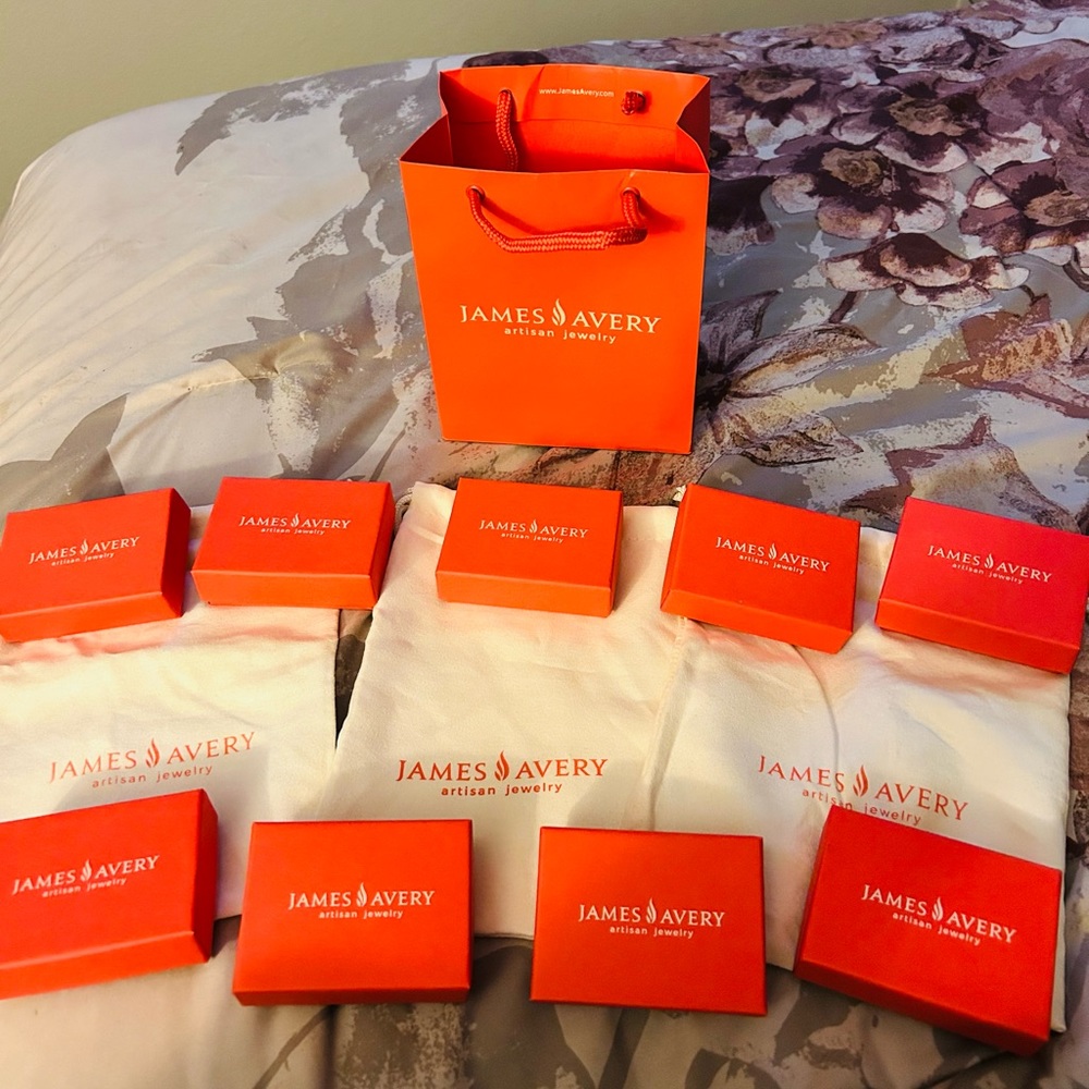 James Avery gift boxes and pouches